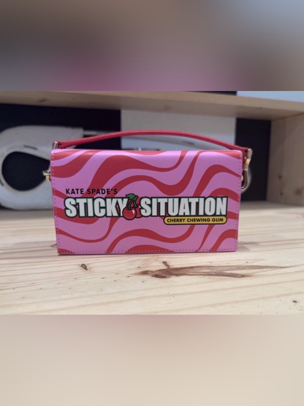Kate Spade Pink "Sticky Situation" Cherry Print Top Handle Bag only - Picture 9 of 16